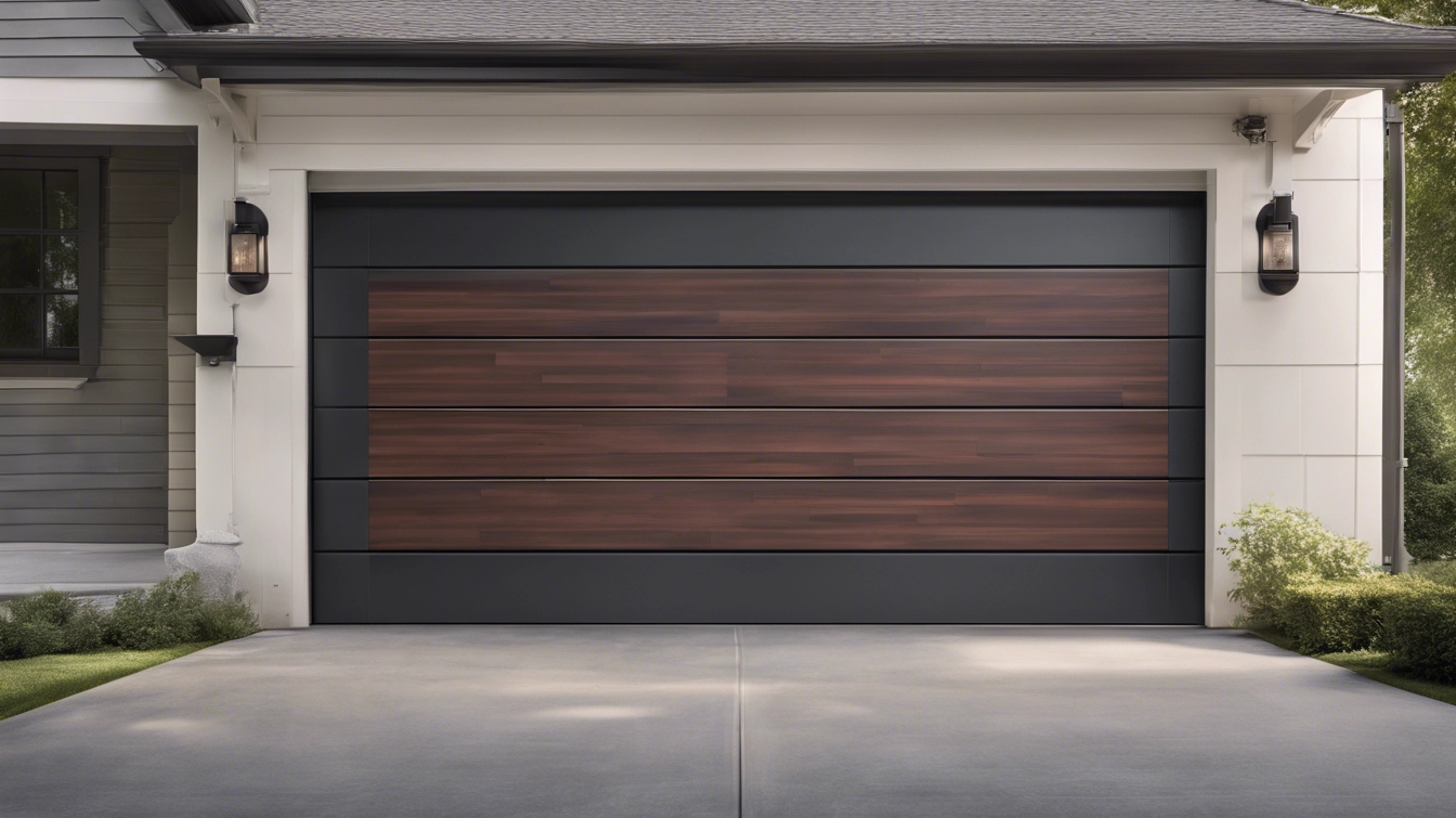 a photo of a sectional garage door.