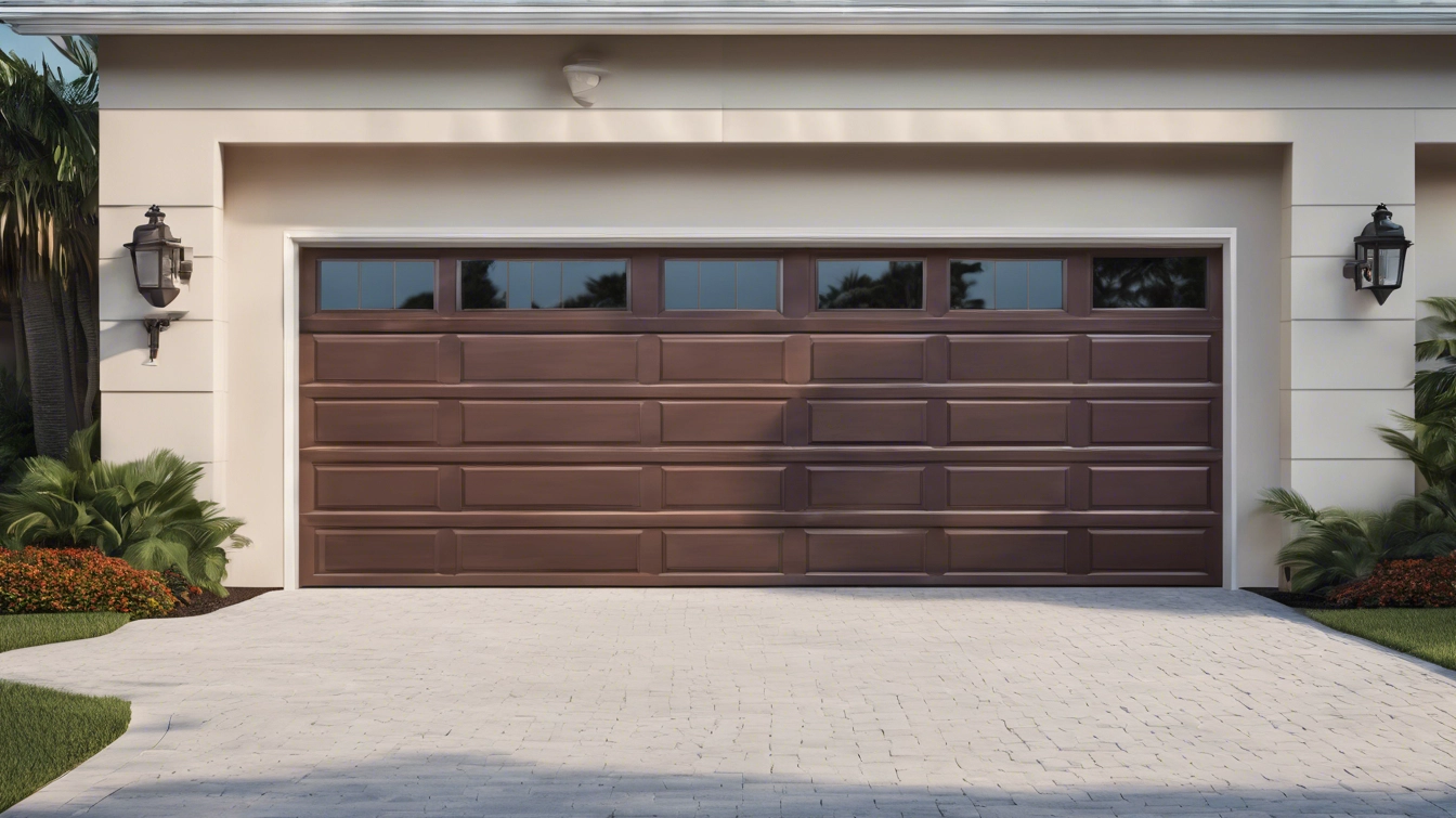 a newly install garage door by garage door installation service of element garage door repair