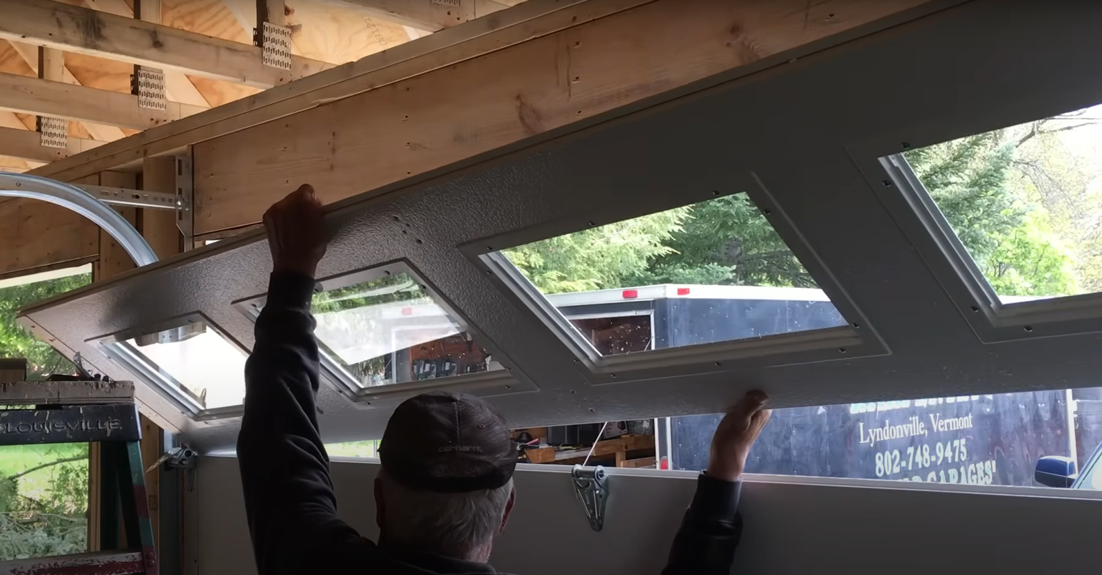 replace a garage door section